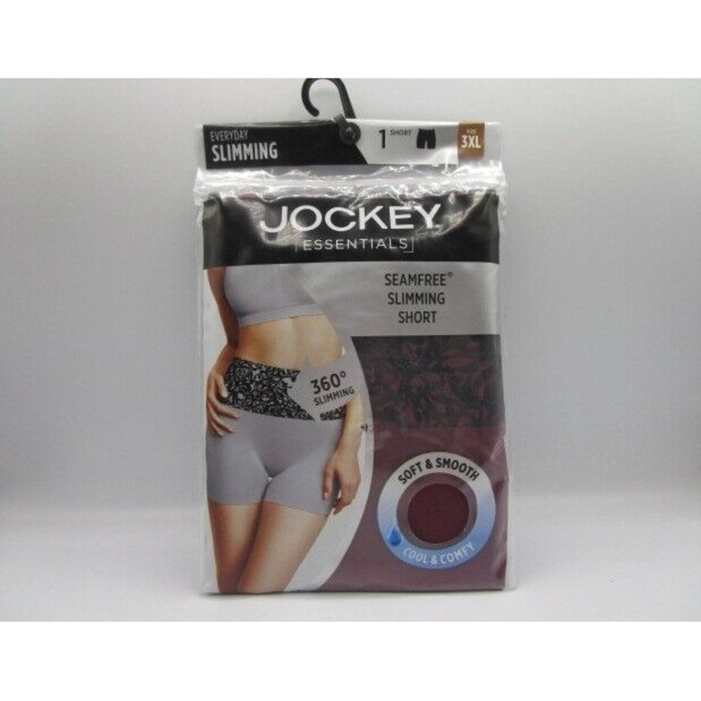 Jockey Essentials Seamfree Slimming Short Red Women's 3XL Underwear Shapewear